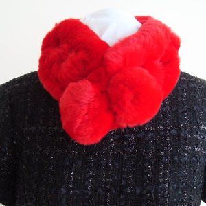 Red Rex Rabbit Fur Scarf/Muffler